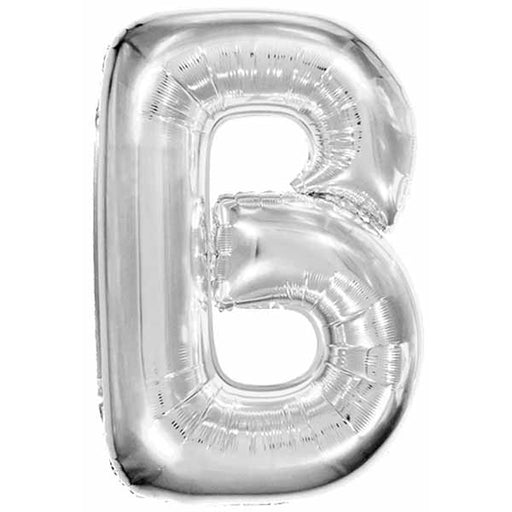 34-Inch Silver Letter B Foil Balloon