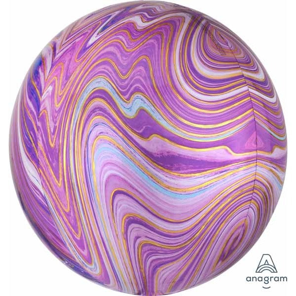 Purple Marblez 16" Orbz XL Foil Balloon