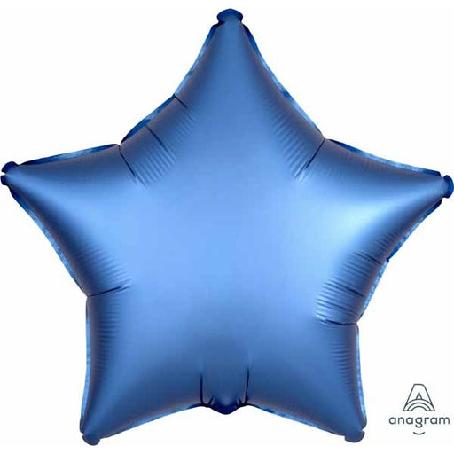 Azure Satin Luxe Star Foil Balloon, 19 Inch