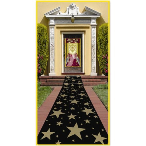 Gold Star Party Runner, 24 Inches x 10 Feet