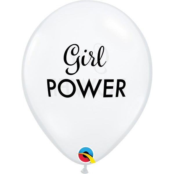 Simply Girl Power 11-Inch Clear Latex Balloons, 50 Count