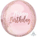 Blush Birthday Orbz Foil Balloon