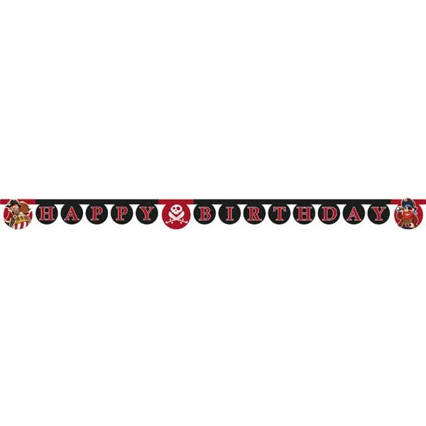 Island Pirates Happy Birthday Paper Die-Cut Banner