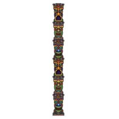 7' Jointed Tiki Totem Pole Luau Decoration