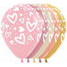 Sempertex Chalk Hearts Assorted 11-Inch Latex Balloons, 50 Count