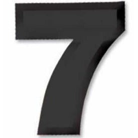11-Inch Black Plastic 3D Number 7 Decoration
