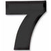 11-Inch Black Plastic 3D Number 7 Decoration