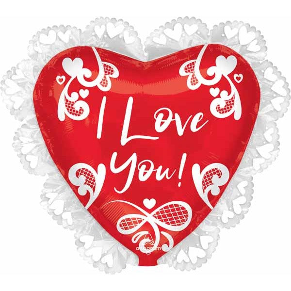I Love You Lace 23" Foil Balloon