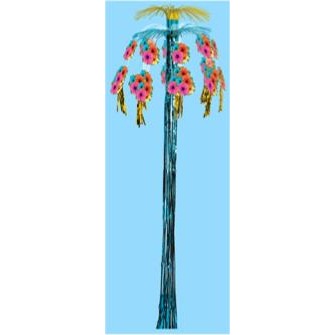 Hibiscus Cascade Fountain Decoration, 8 ft