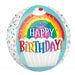 Rainbow Sprinkle Happy Birthday 16-Inch Orbz Foil Balloon