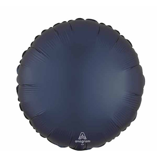 True Navy Satin Round Foil Balloon, 18 Inch