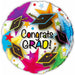 Congrats Grad! Graduation Caps 18-Inch Round Foil Balloon