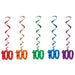 Centennial Celebration Multicolor Dangling Birthday Whirls (5/Pk)