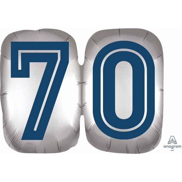 Happy 70th Birthday 25-Inch Shaped Foil Balloon