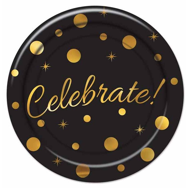 Celebrate! 9-Inch Party Plates, 8 Count