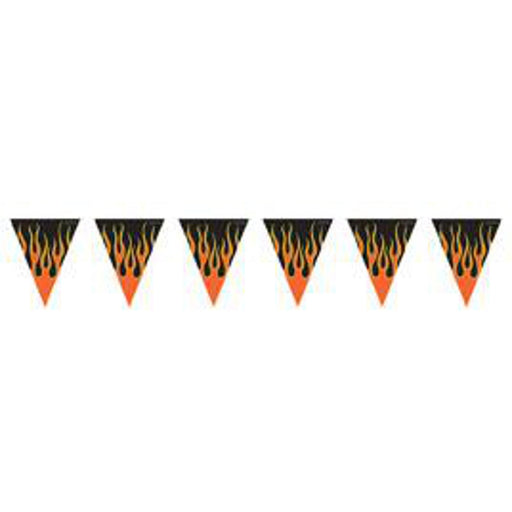 10" X 12' Flame Pennant Banner 1/Pk.