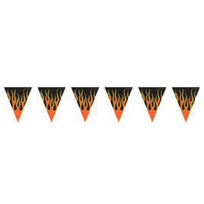 10" X 12' Flame Pennant Banner 1/Pk.