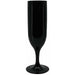 Black Reusable Champagne Glasses, 2 Pack