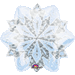 18-Inch Silver and Blue Holographic Snowflake Foil Balloon