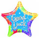 19-Inch Good Luck Blitz Star Prismatic Foil Balloon