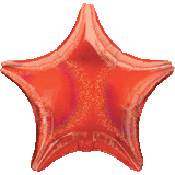 Red Dazzler Star Foil Balloon, 19 Inch