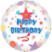32-Inch Birthday Swirl See-Through Insider Balloon