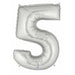 Meg aloon Silver Number 5 Balloon, 34 Inch