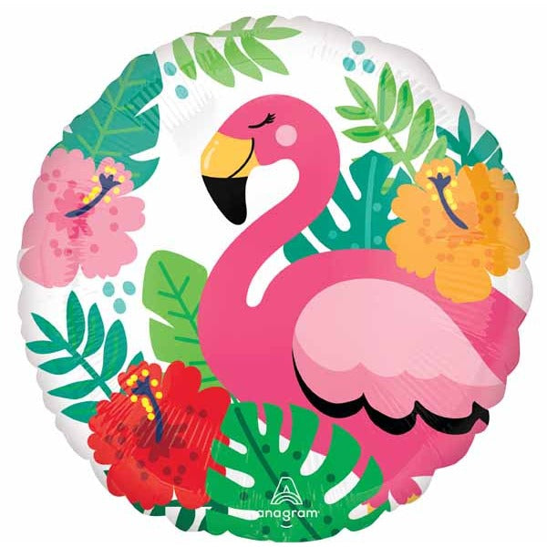 Let's Flamingle 18-Inch Round Foil Balloon