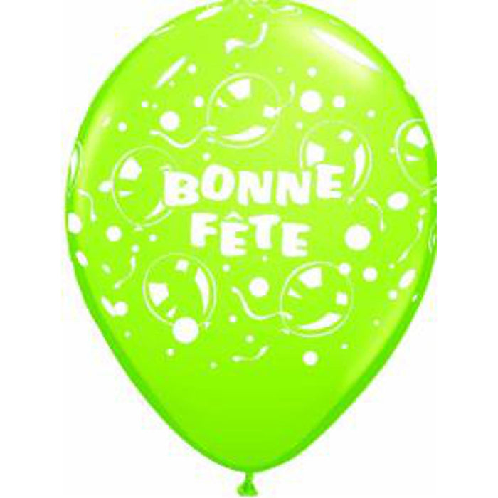 11" Bonne Fete Clear Bag With 50 Pieces