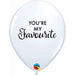 11" You're My Favorite White Balloons (50-Pack)