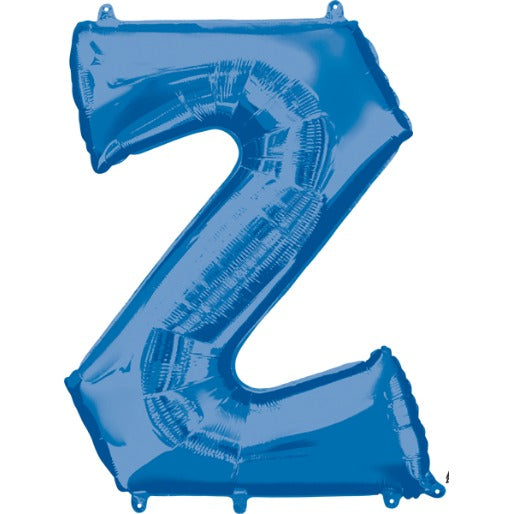 Blue Letter Z Balloon, 34 Inch