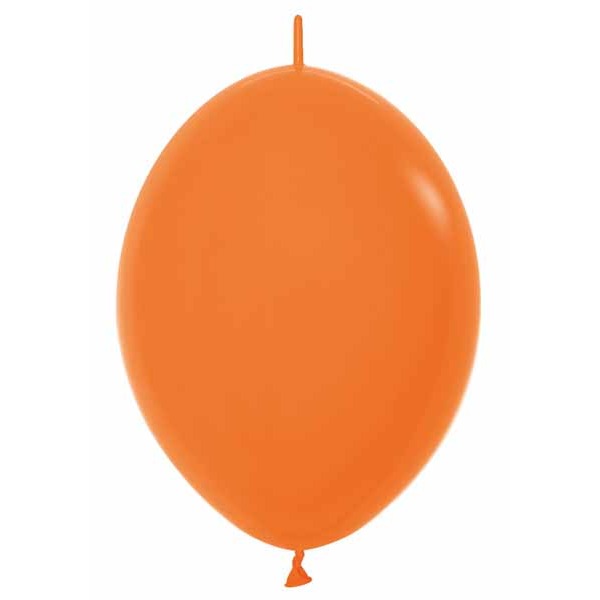 Sempertex Orange 6" Link-O-Loon Latex Balloons, 50 Pack