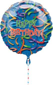 32-Inch Celebration Streamers Happy Birthday Jumbo Foil Balloon