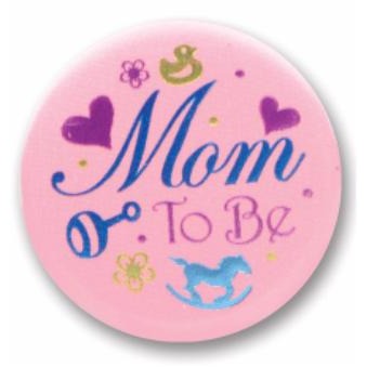 Mom to Be Satin Button, 2 Inch