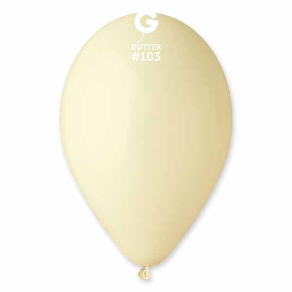 Gemar 5 Inch Butter #103 Latex Balloons, 100 Count