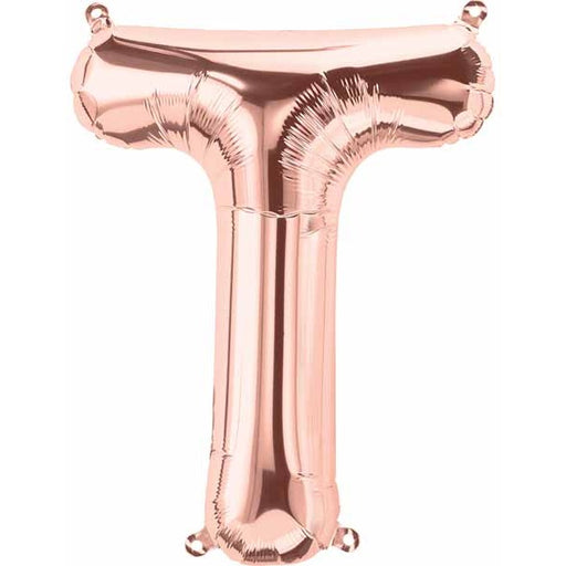 34" Rose Gold Letter T Balloon