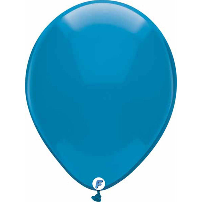 12" Crystal Blue Latex Balloons (15 Count) By Funsational.