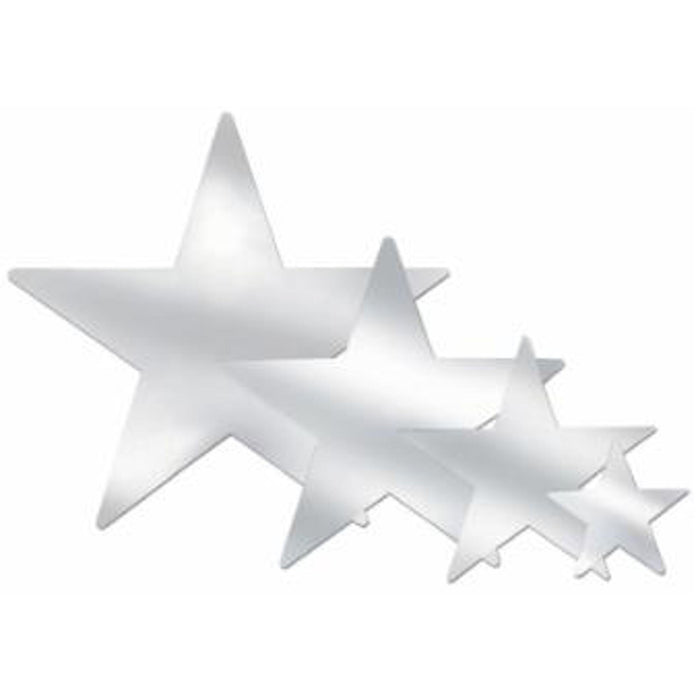 12" Foil Star Bulk Silver Decoration.