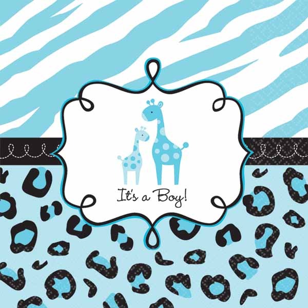 Sweet Safari Boy Luncheon Napkins, 36 Count