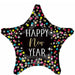 Happy New Year Confetti Star 19" Foil Balloon