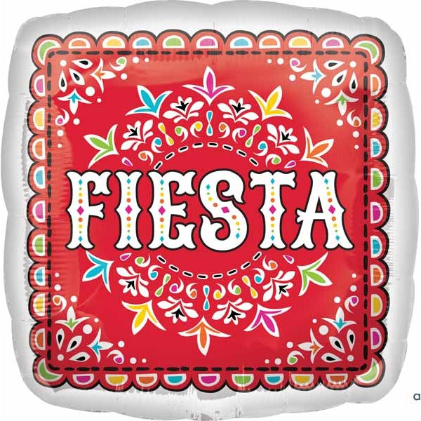Papel Picado Fiesta 18" Square Foil Balloon