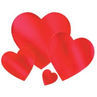 15-Inch Red Foil Heart Decoration