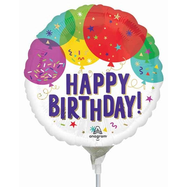 Birthday Balloons 9-Inch Round Foil Balloon