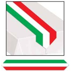 Printed Red, White & Green Table Runner