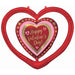 Golden Open Heart Valentine's Day Foil Balloon, 36 Inch