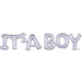 It's a Boy Holographic Block Phrase Balloon