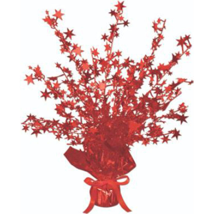 15" Red Star Centerpiece With Dazzling Bursts