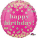 Happy Birthday Dotty 18" Round Holographic Foil Balloon