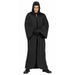 Men's Long Black Hooded Costume Robe, One Size