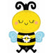 Happy Bee Shaped Foil Balloon, 32 Inch